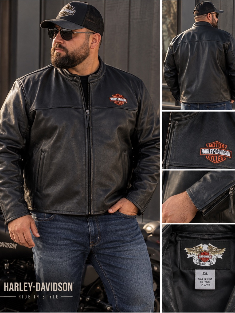 Harley-Davidson Men’s Jacket – Black – Size 3XL